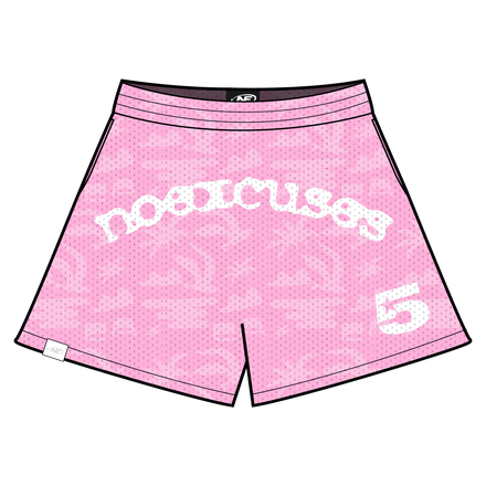 *5star mesh shorts pink